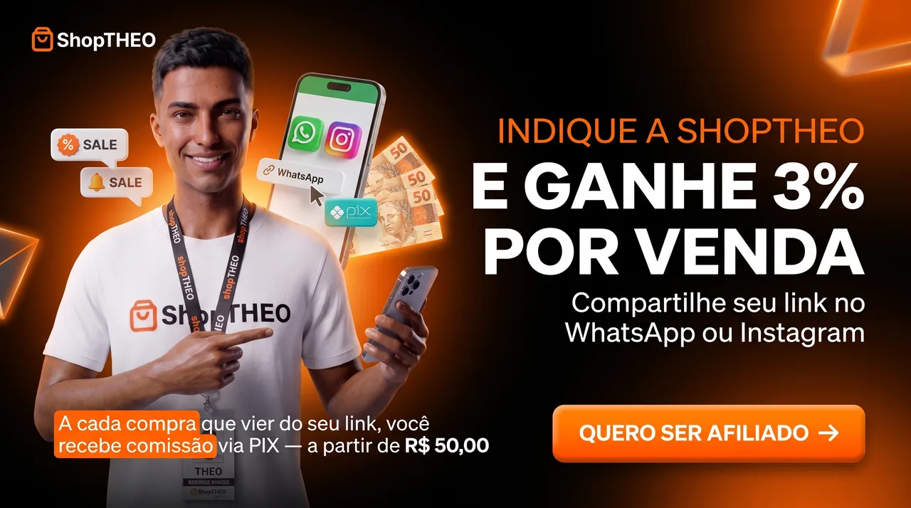 Indique a ShopTHEO e ganhe 3% por venda