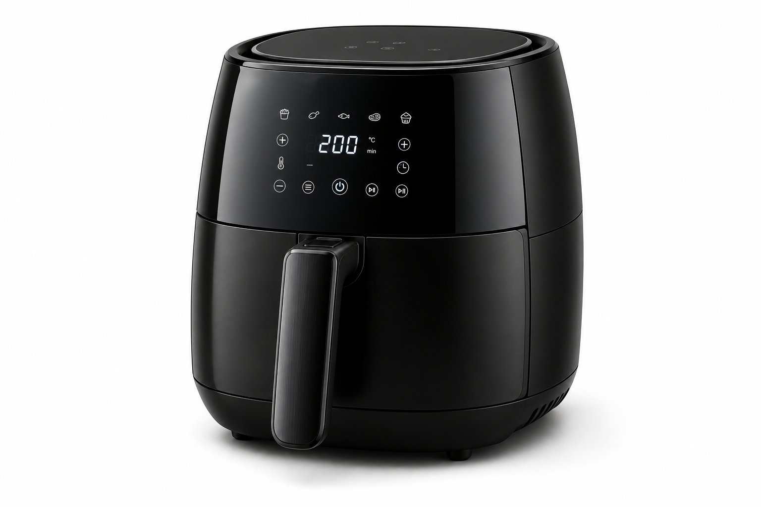 Fritadeira air fryer preta moderna