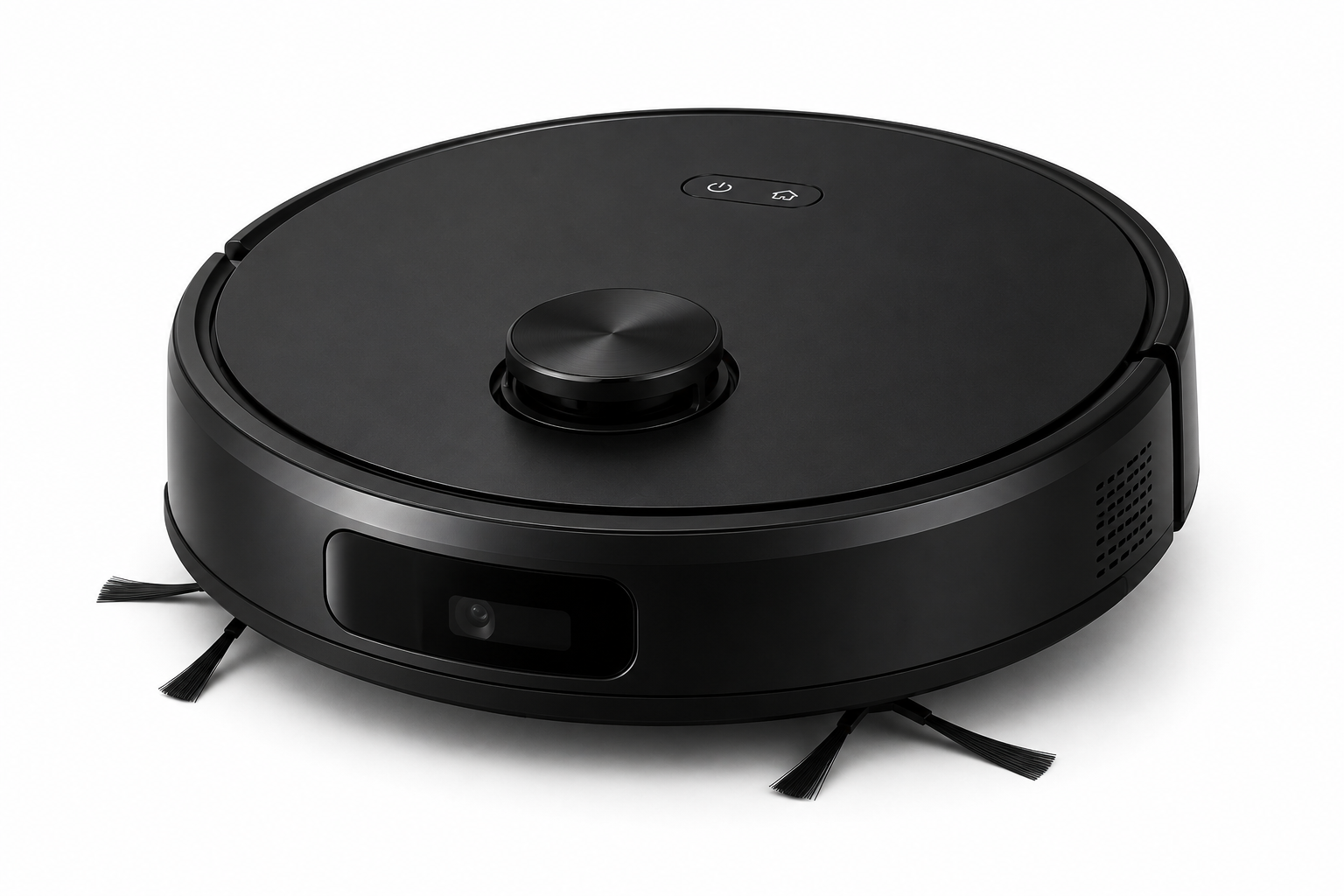 Robo aspirador preto moderno