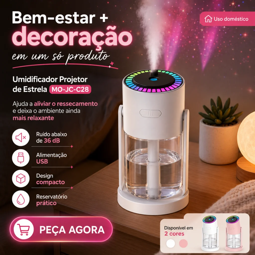 Umidificador Projetor De Estrela Mo-Jc-C28