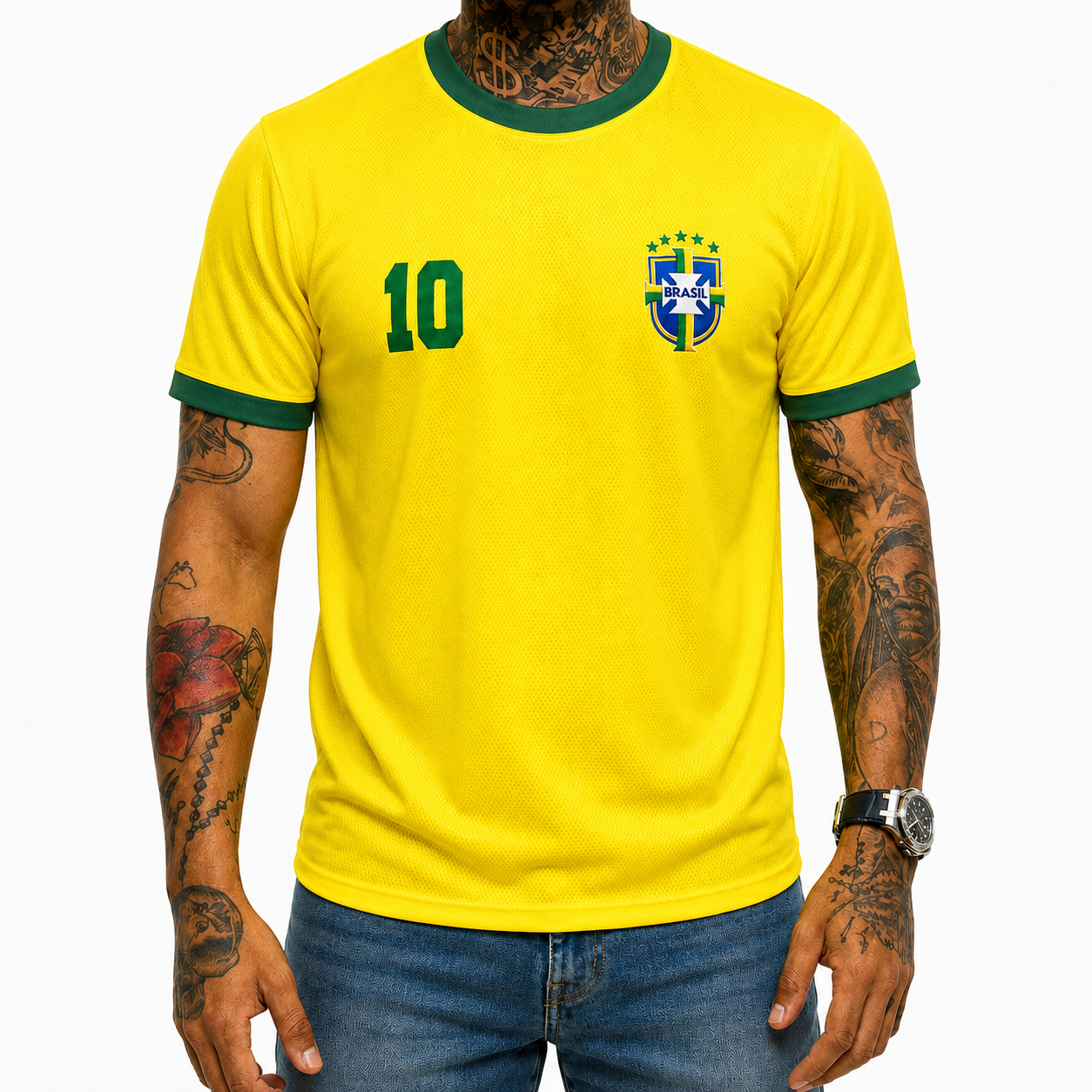 Detalhe da Camiseta do Brasil Dry Fit