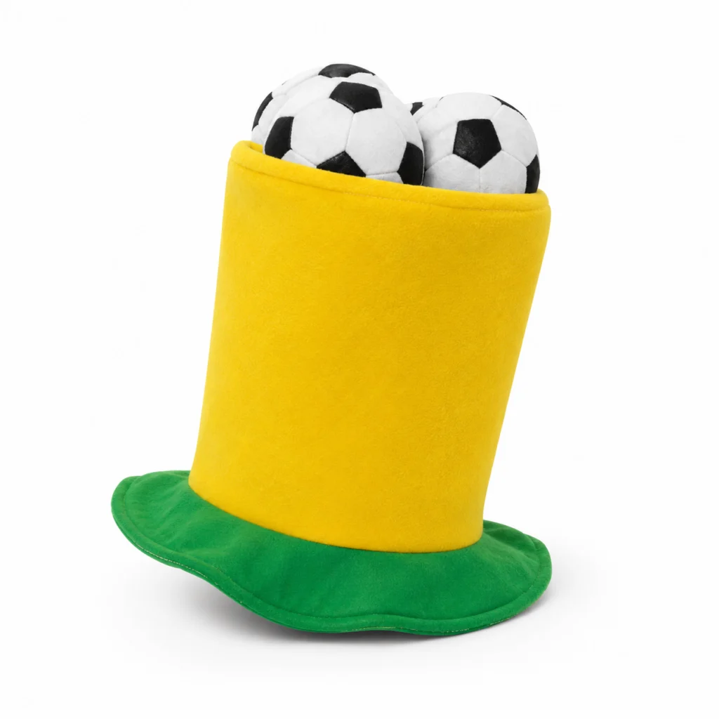 Chapéu Cartola Bola Brasil para Torcedor