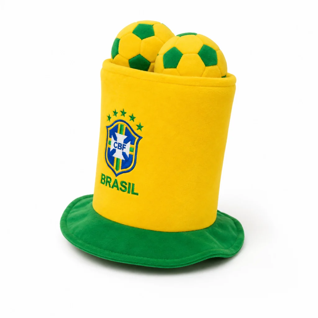 Chapéu Cartola Bola Brasil para Torcedor