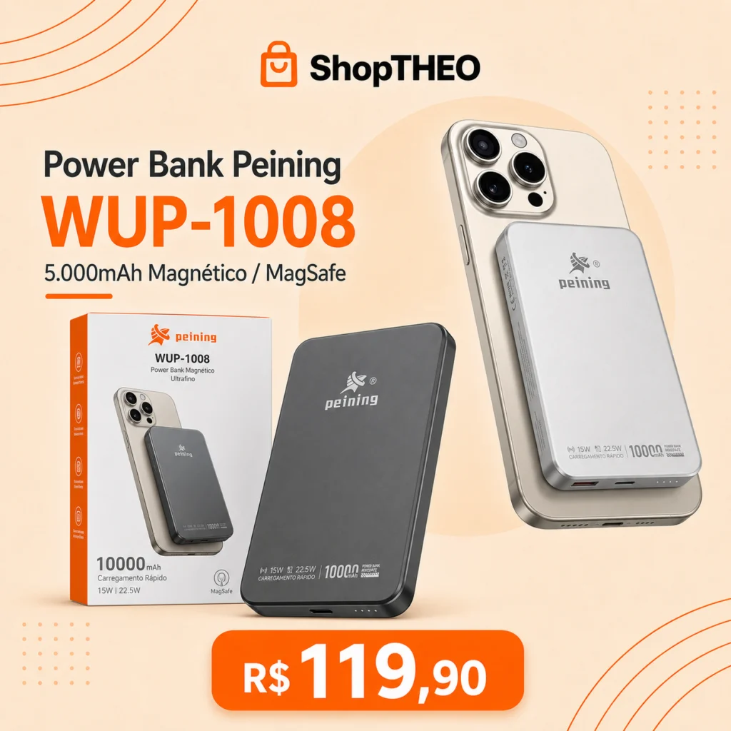 Power Bank Peining WUP-1008 5.000mAh Magnético/MagSafe