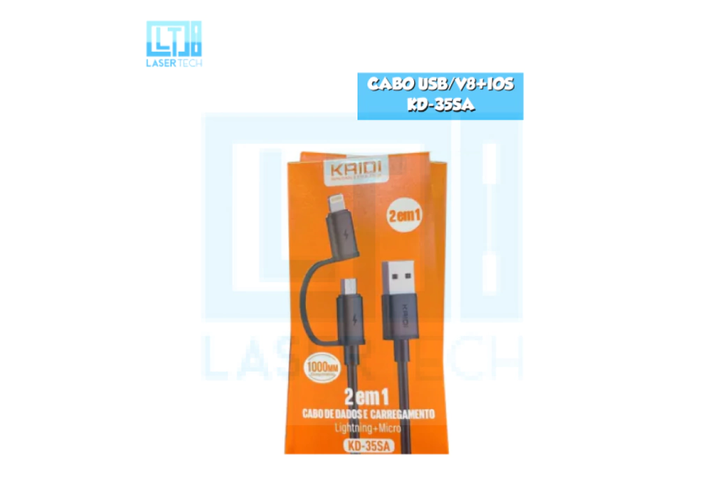 Cabo 2 Em 1 Ios+V8 Kd-35Sa Kaidi