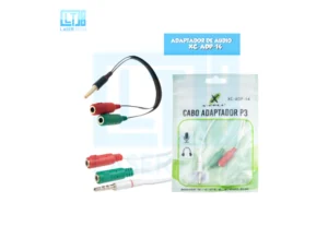 Cabo Adaptador P2 Femea+P3 Macho Xc-Adp-14
