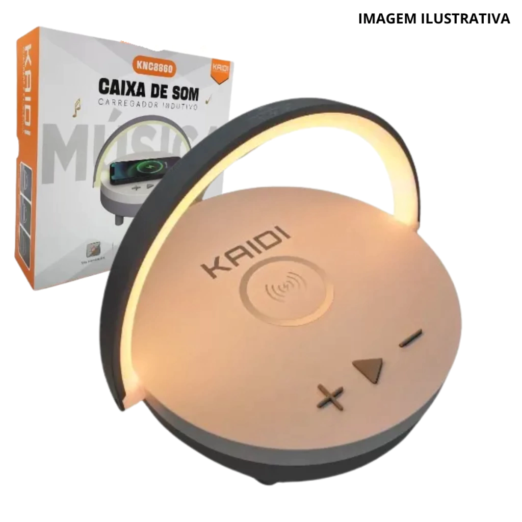 Caixa De Som C/ Carregador Por Induçao Knc8860