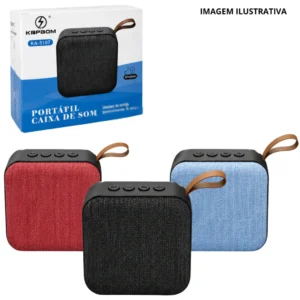 Caixa de Som Bluetooth Compacta com Bateria Recarregável