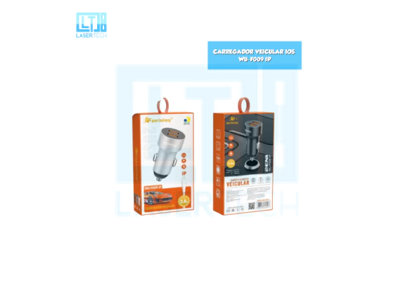 Carregador Veicular Ios Wu-F009 Ip