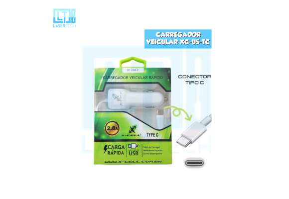 Carregador Veicular Rapido 2.5 Tipo C Xc-Usb-C