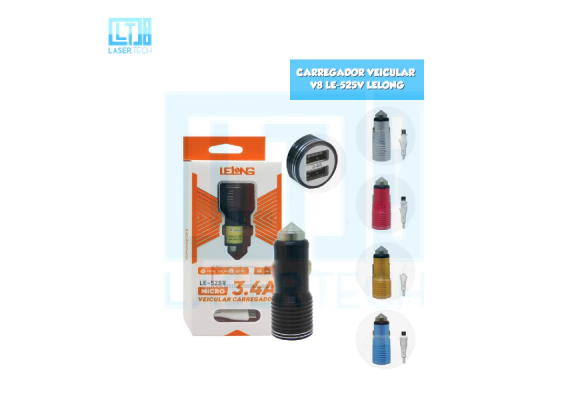 Carregador Veicular V8 Le-525V Lelong