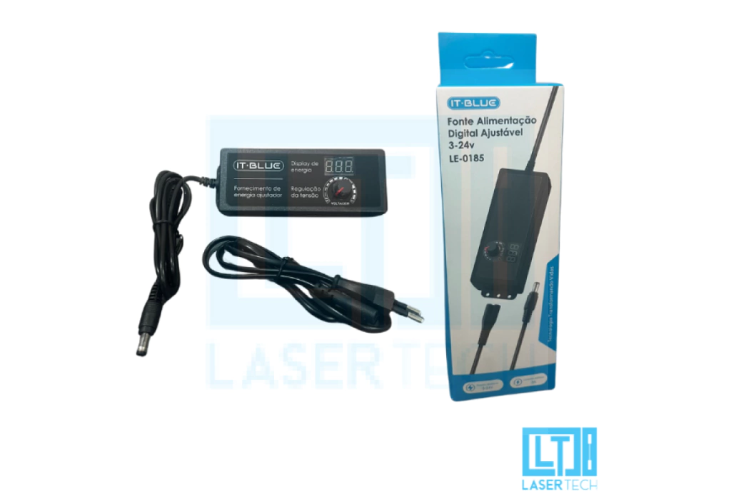 Le-0185 Fonte De Alimentação Digital Ajustável 3-24V