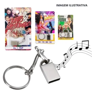 Pen Drive Chaveirinho Gravado Músicas