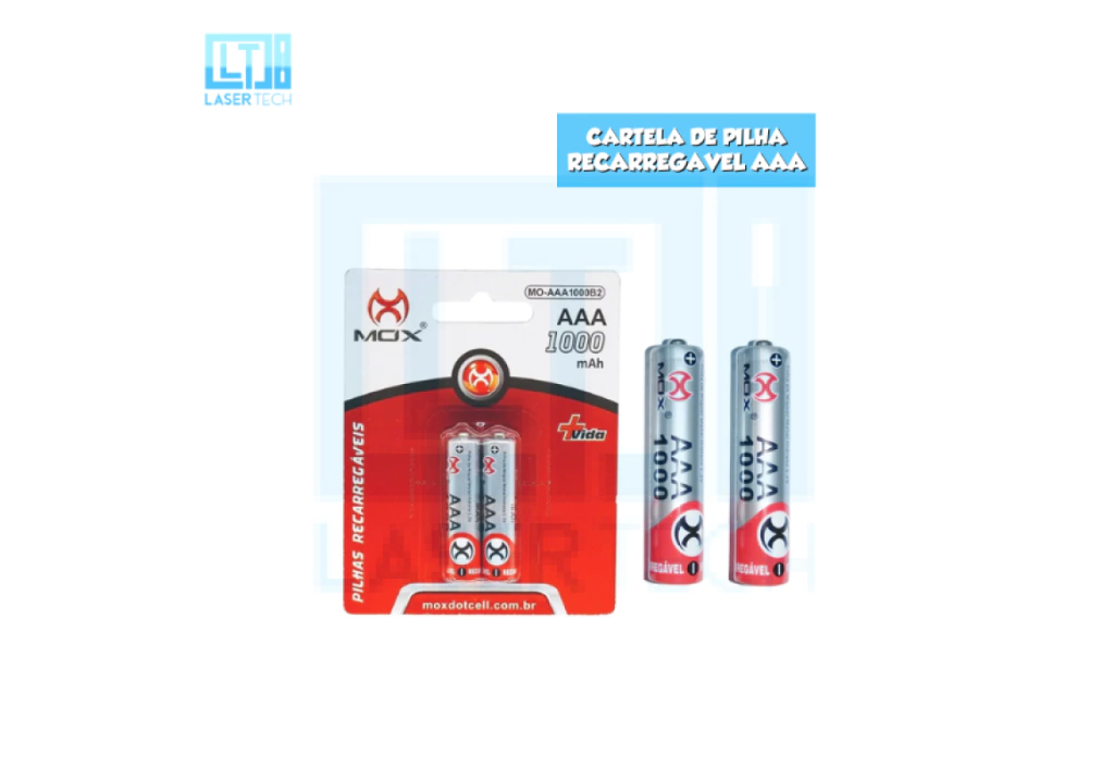 Pilha Aaa Recarregavel Com 2Und Mo-Aaa1000B2