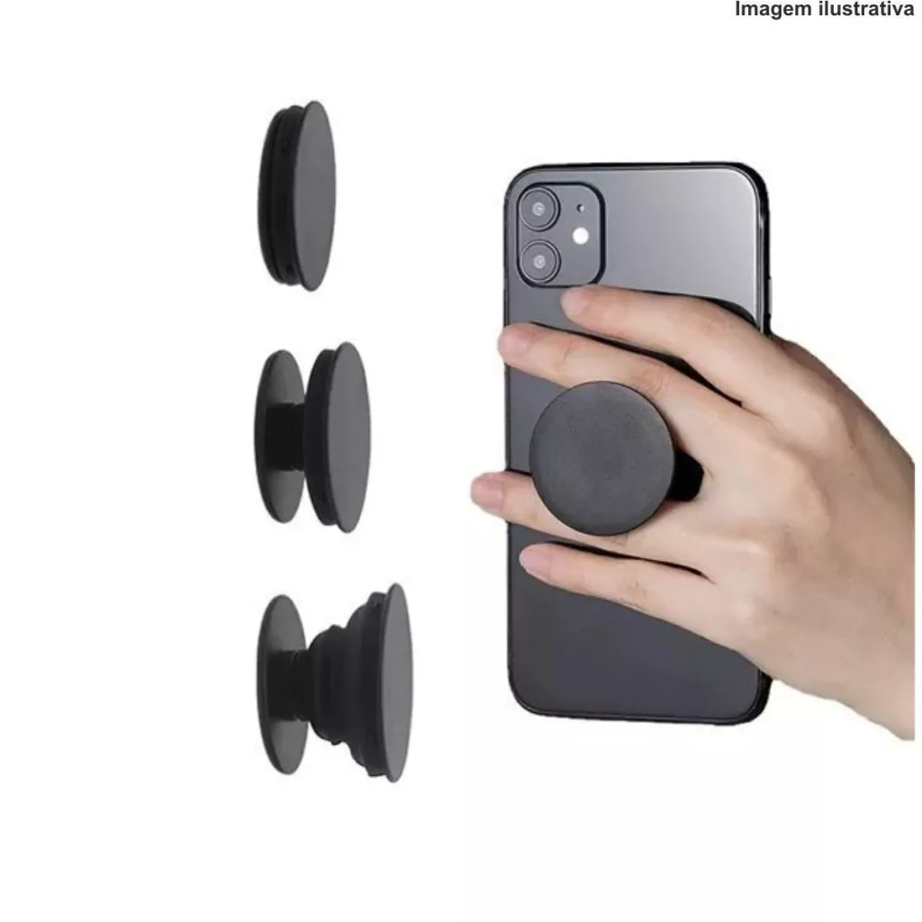 Pop Socket Liso - Preto