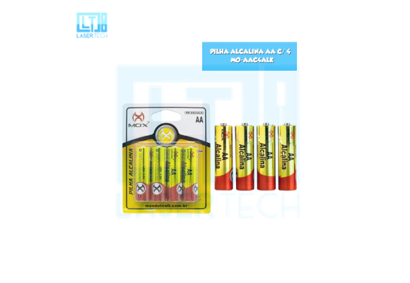 Pilha Alcalina Aa C/ 4 Und Mo-Aac4Alk