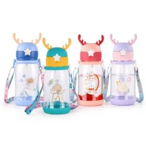 Garrafa Infantil Com Alça E Animais Alce Chifre 500Ml Jl-006