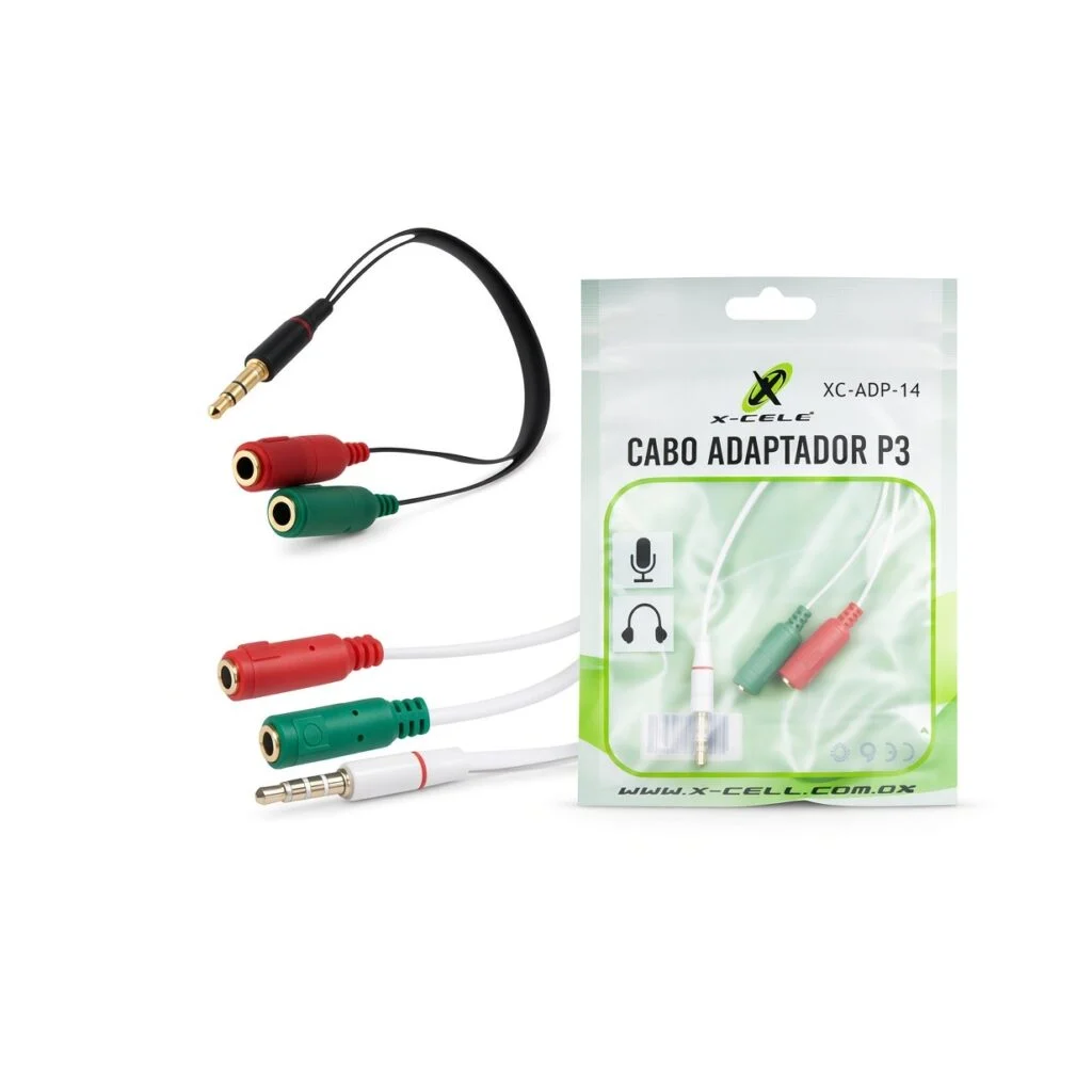 Cabo Adaptador P2 Femea+P3 Macho Xc-Adp-14