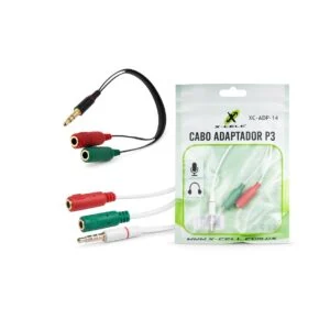 Cabo Adaptador P2 Femea+P3 Macho Xc-Adp-14