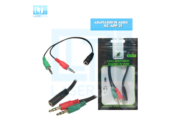 Cabo Adaptador P2 Macho + P3 Femea Xc-Adp-21