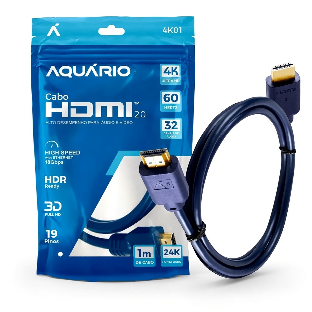 Cabo Hdmi 1M Aquário 4K01