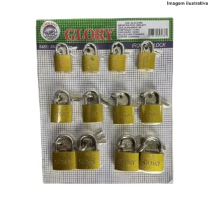 Cartela De Cadeado C/12 Und 25X32X38Mm