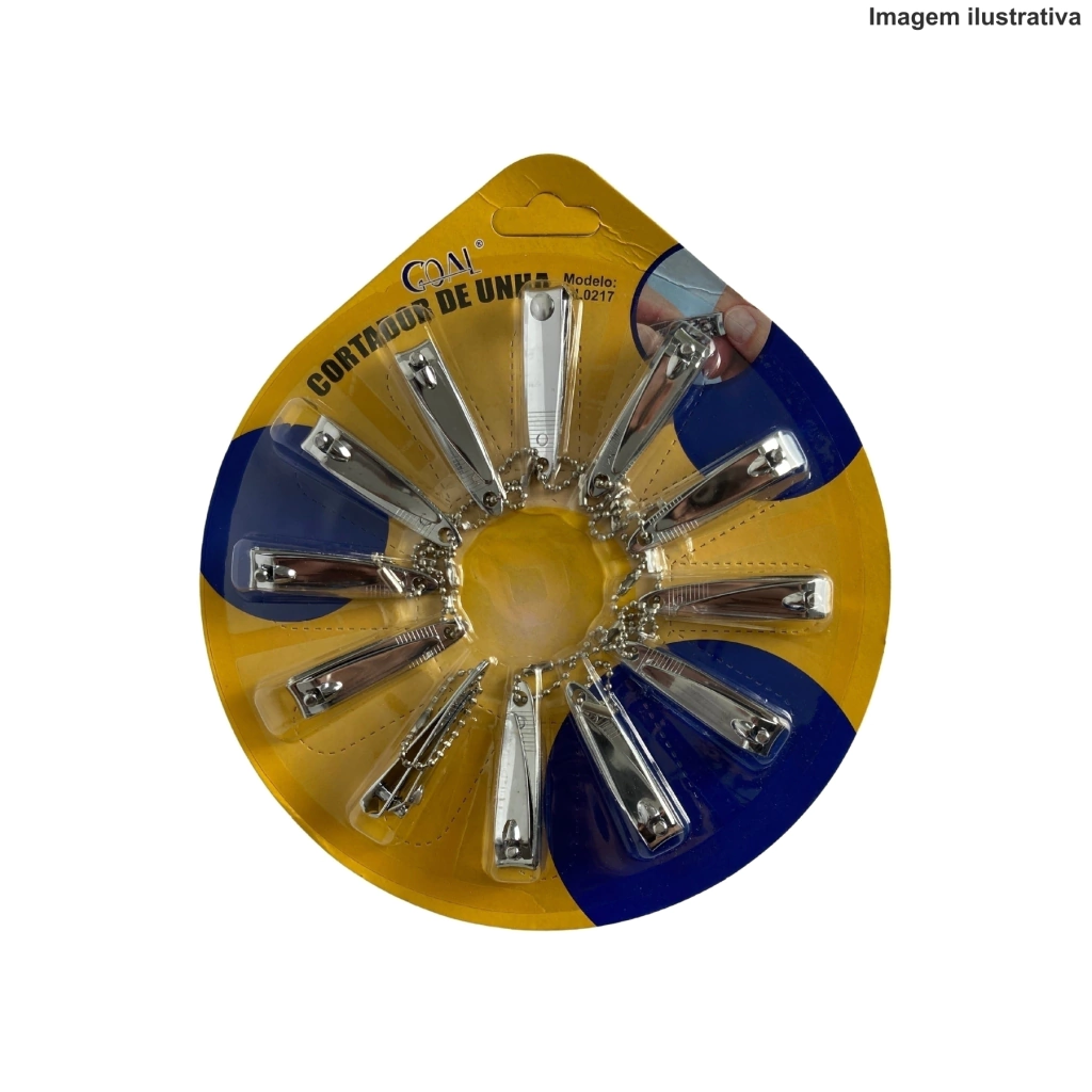 Cartela De Cortador De Unha C/ 12 Und Pequeno St-6246/ Gl-0217/ Crs-602