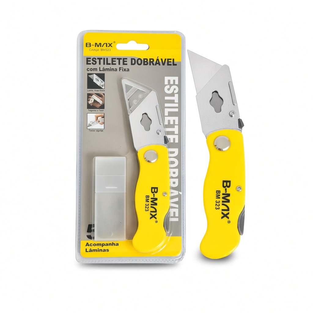 Estilete Dobrável Com Lâmina Fixa Bt-323 Bmax