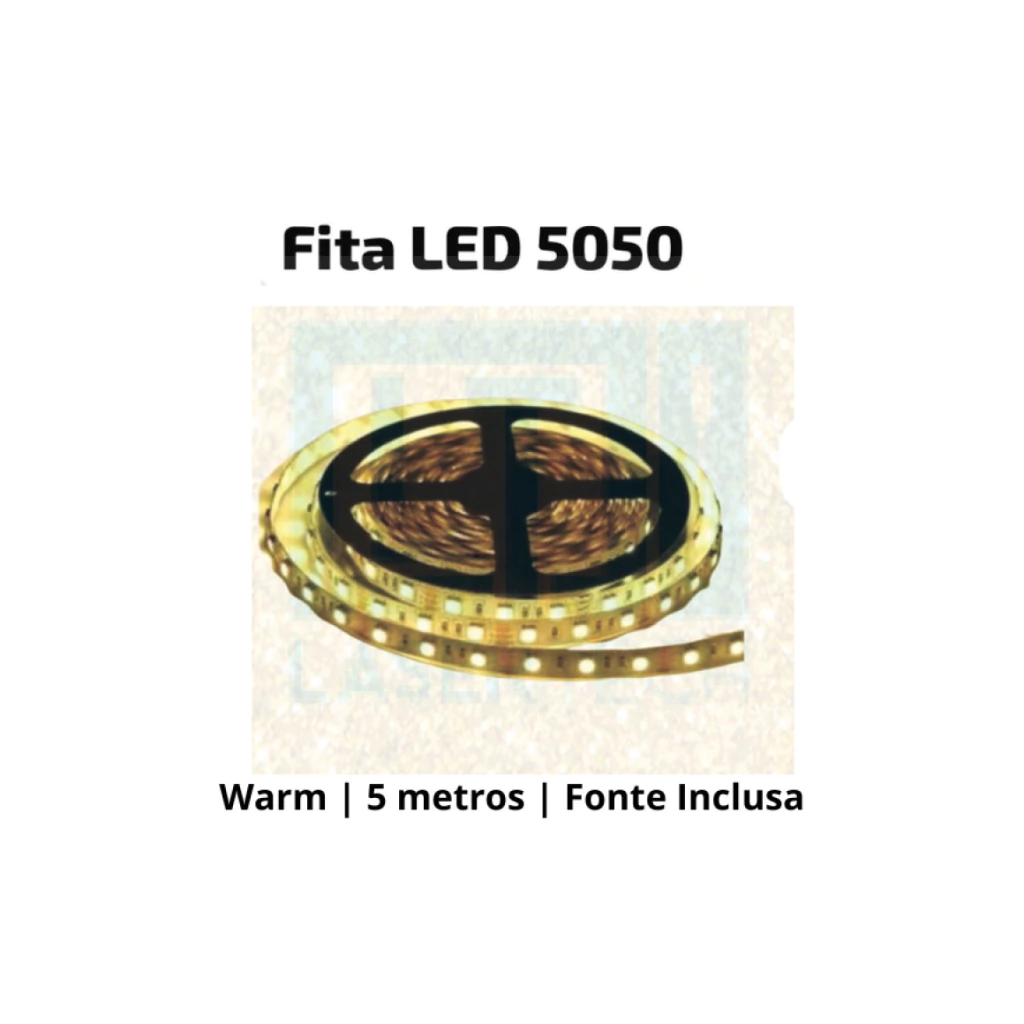Fita Led 5050 Warm Sem Fonte Saquinho B50509