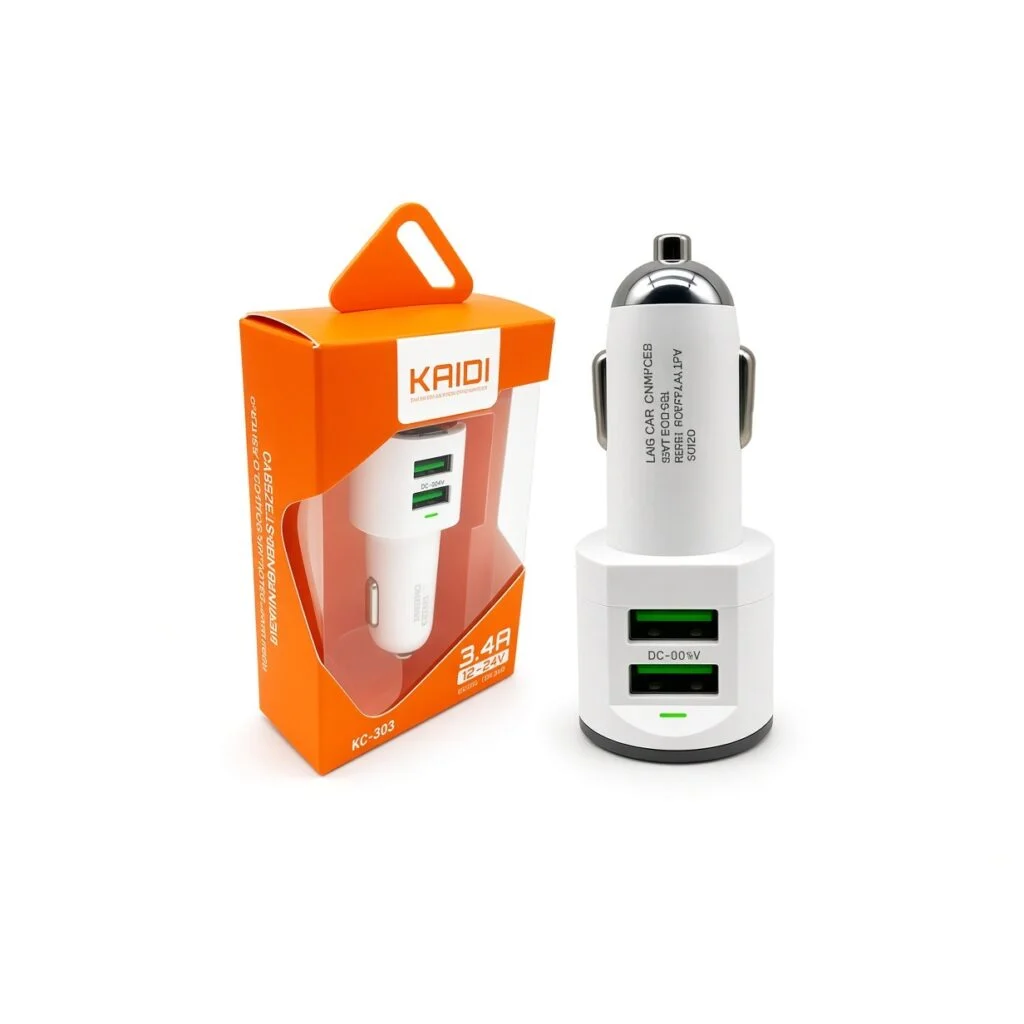 Fonte Veicular Dupla Portas Usb Kd-303