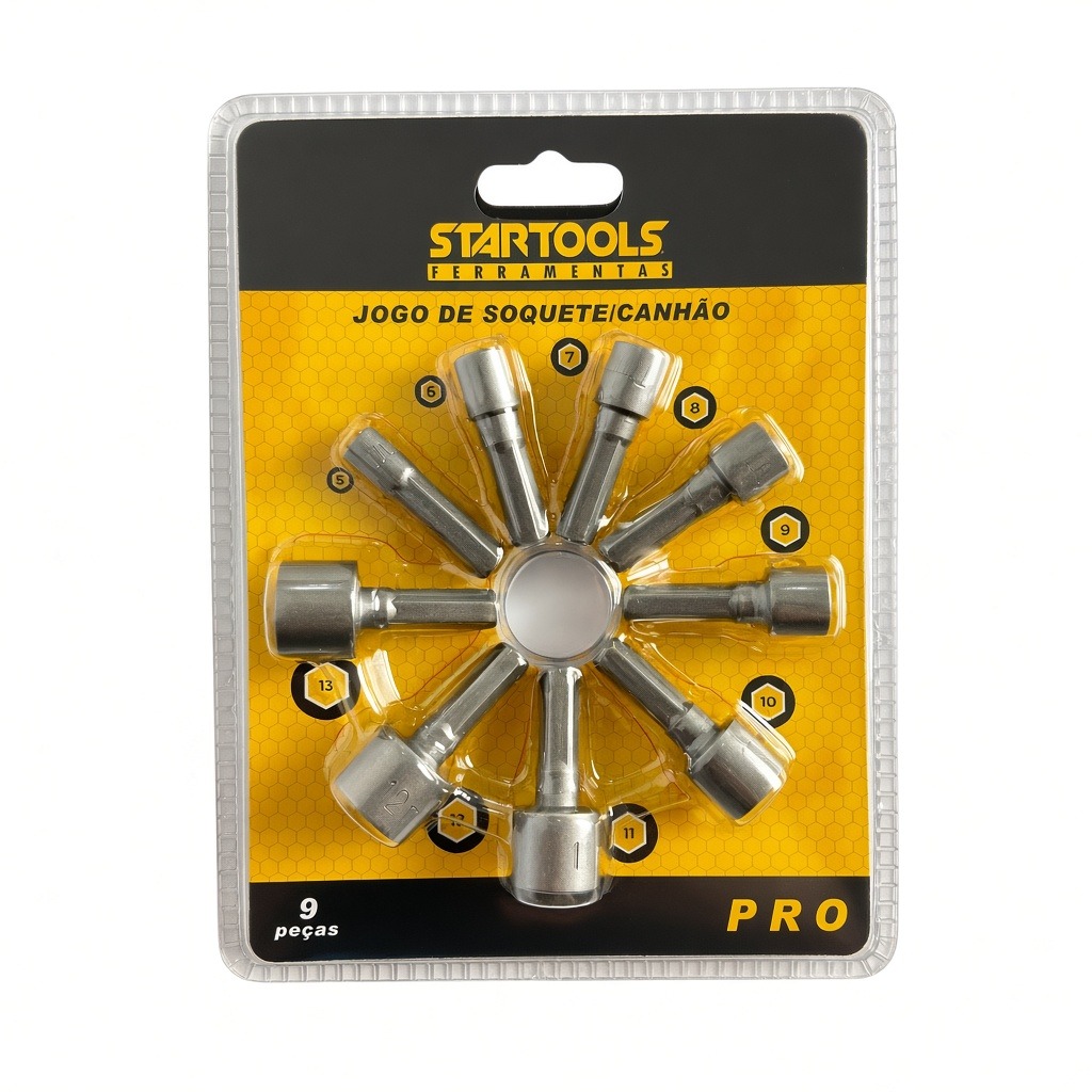 Jogo De Soquete / Canhão 9 Pçs Ar0469 Startools
