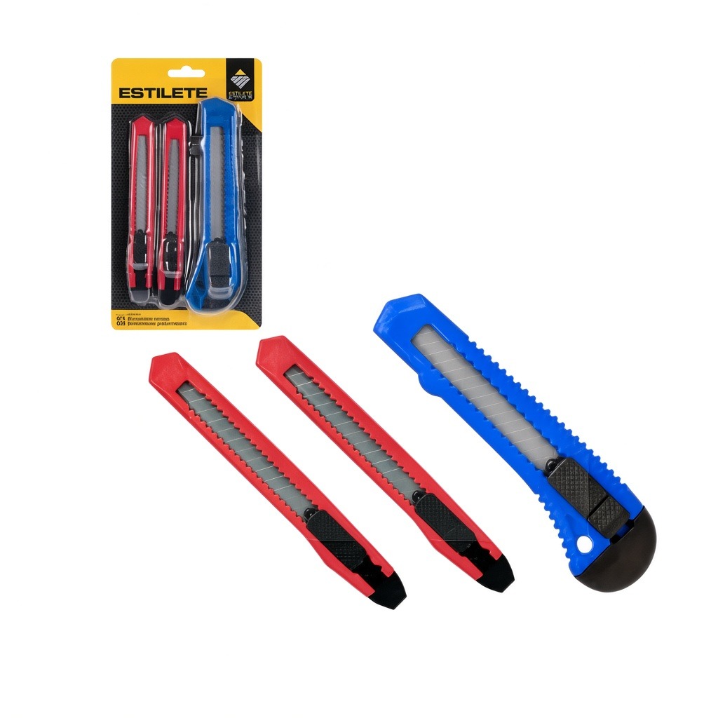 Kit De Estilete De Plastico C/ 3 Pçs Ar0633