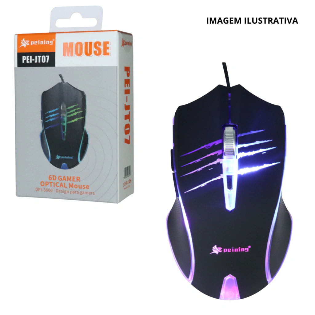 Mouse Gamer Com Fio Pei-Jt07 Peining