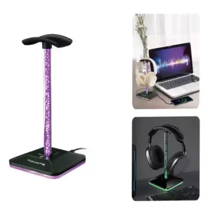 Suporte Rgb P/ Fone De Ouvido Msy-9991 Tomate