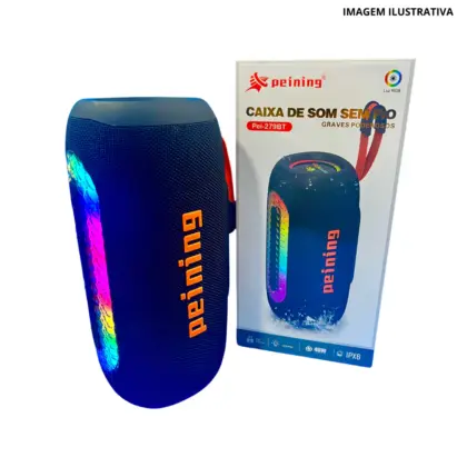 Caixa De Som Led Rgb 40W Ipx6 Pei-279Bt