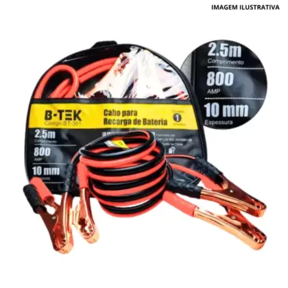 Cabo Carga Bateria Chupeta 800Amp B-Tek Bt-361 Ka-1866