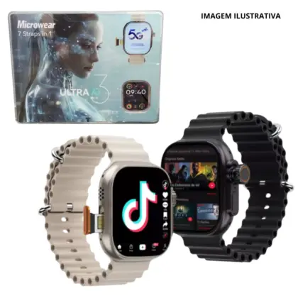 Relógio Smart Watch 49Mm C/ Câmera E Chip Ultra3Ai Aj-L55-J