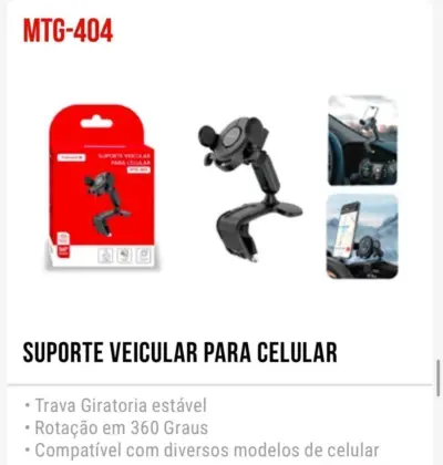 Suporte De Celular P/Carro Mtg-404