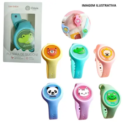 Pulseira De Silicone Infantil Anti Mosquitos Oih-5404