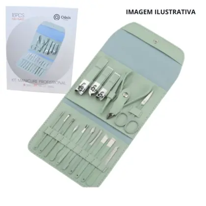 Kit Manicure Profissional 16 Pçs Oih-5403