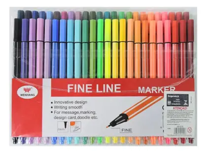 Kit 48 Canetinhas De Contorno Ponta Fina A-1688-48