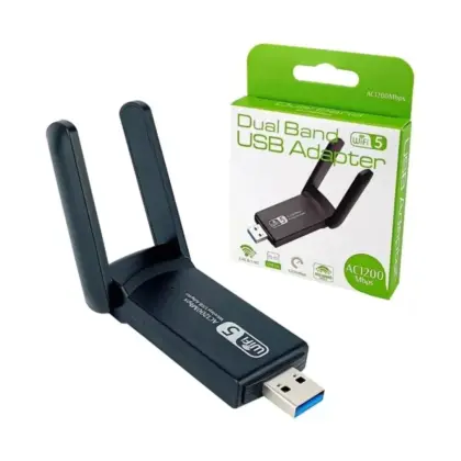 Adaptador Wifi 1300Mbps Dual Band 2.4/5Ghz Internet Fibra Uac27D