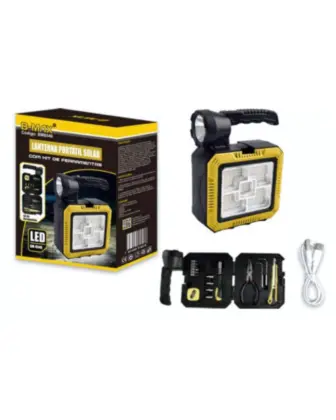 Lanterna Portátil Solar C/ Kit Ferramentas Bm-8546