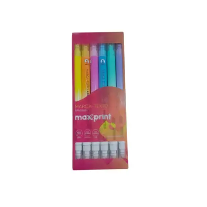 Kit 6 Canetinhas Marca-Texto Apagável 70000143 Maxprint