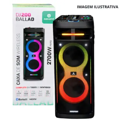 Dj200 Caixa De Som 2700W Pmpo Balad Data Print