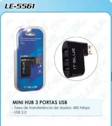 Le-5561 Mini Hub 3 Portas Usb