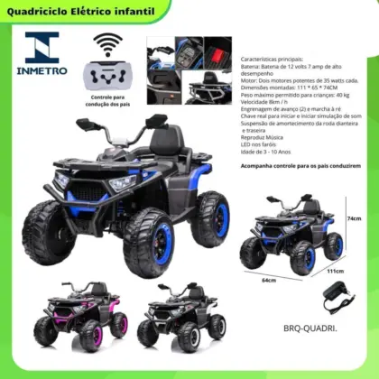 Xc-Brq-Quadri Quadriciclo Elétrico Infantil