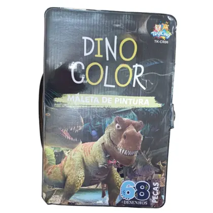Tk-Cr06 Kit Maleta Para Desenhar 68Pçs Dino Color