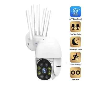 Camera De Segurança Ip Wifi 2.4Ghz 5 Antenas Lb-Ca196
