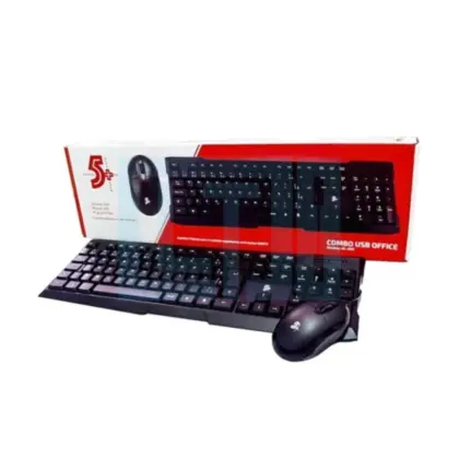 Kit Teclado+Mouse Usb 5+ Office 1000 Dpi Kc-500
